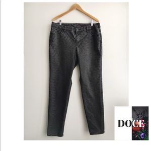 STYLE & CO Velvet Polka Dot Curvy Skinny Jeans